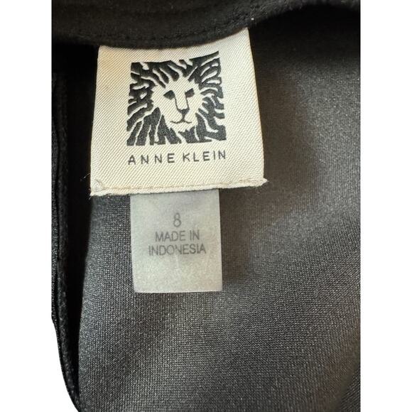 Anne Klein Womens Faux Suede Flared Skirt Black Size 8 NWT Knee Length - Picture 12 of 12